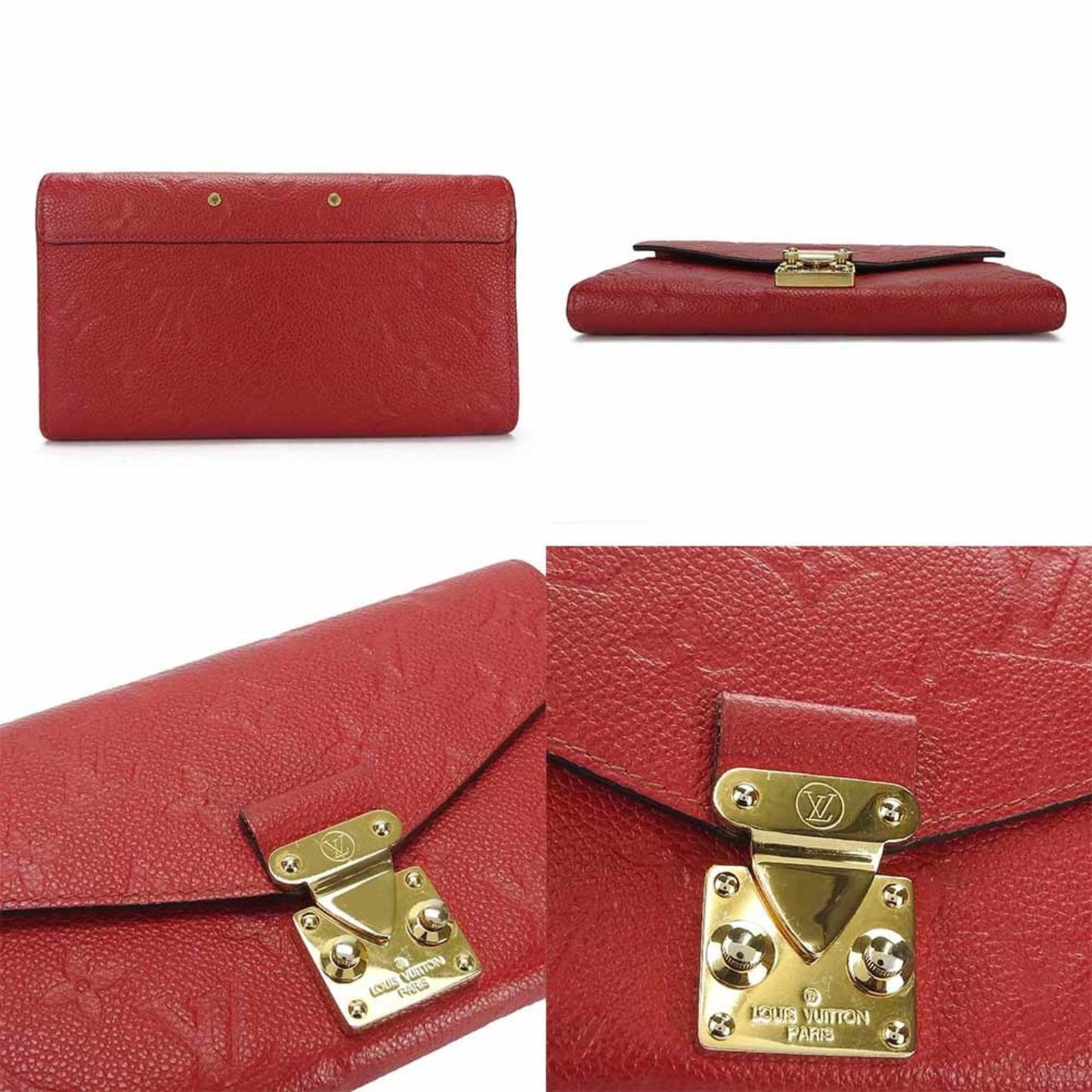 Portefeuille LV Monogram Empreinte long Rouge