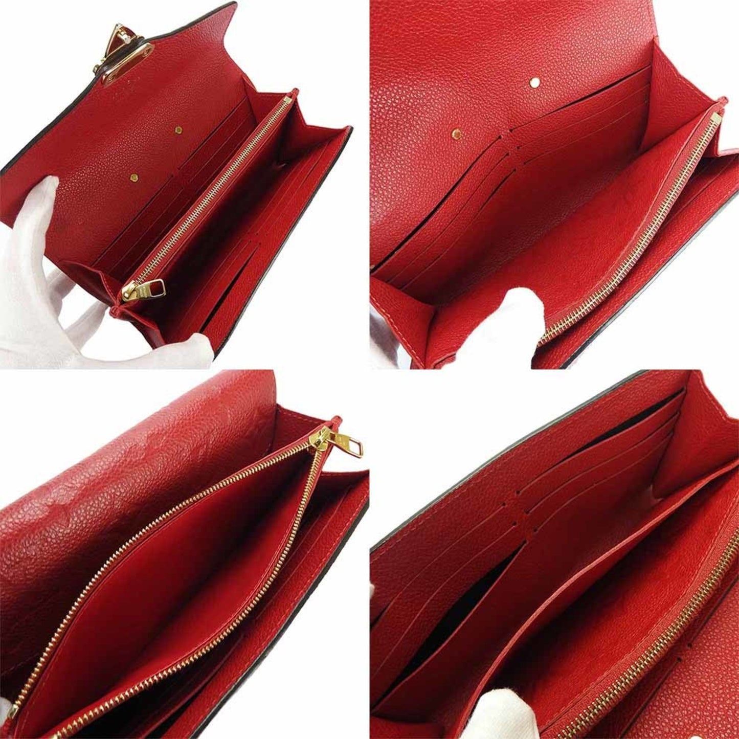 Portefeuille LV Monogram Empreinte long Rouge