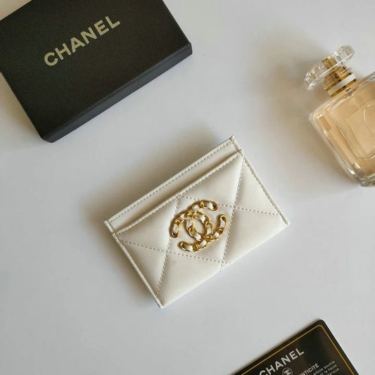 Portecarte chanel blanc